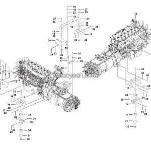 LGMG Off-Highway Dump Truck 2023 - Engine installation assy - A0100-2701013191