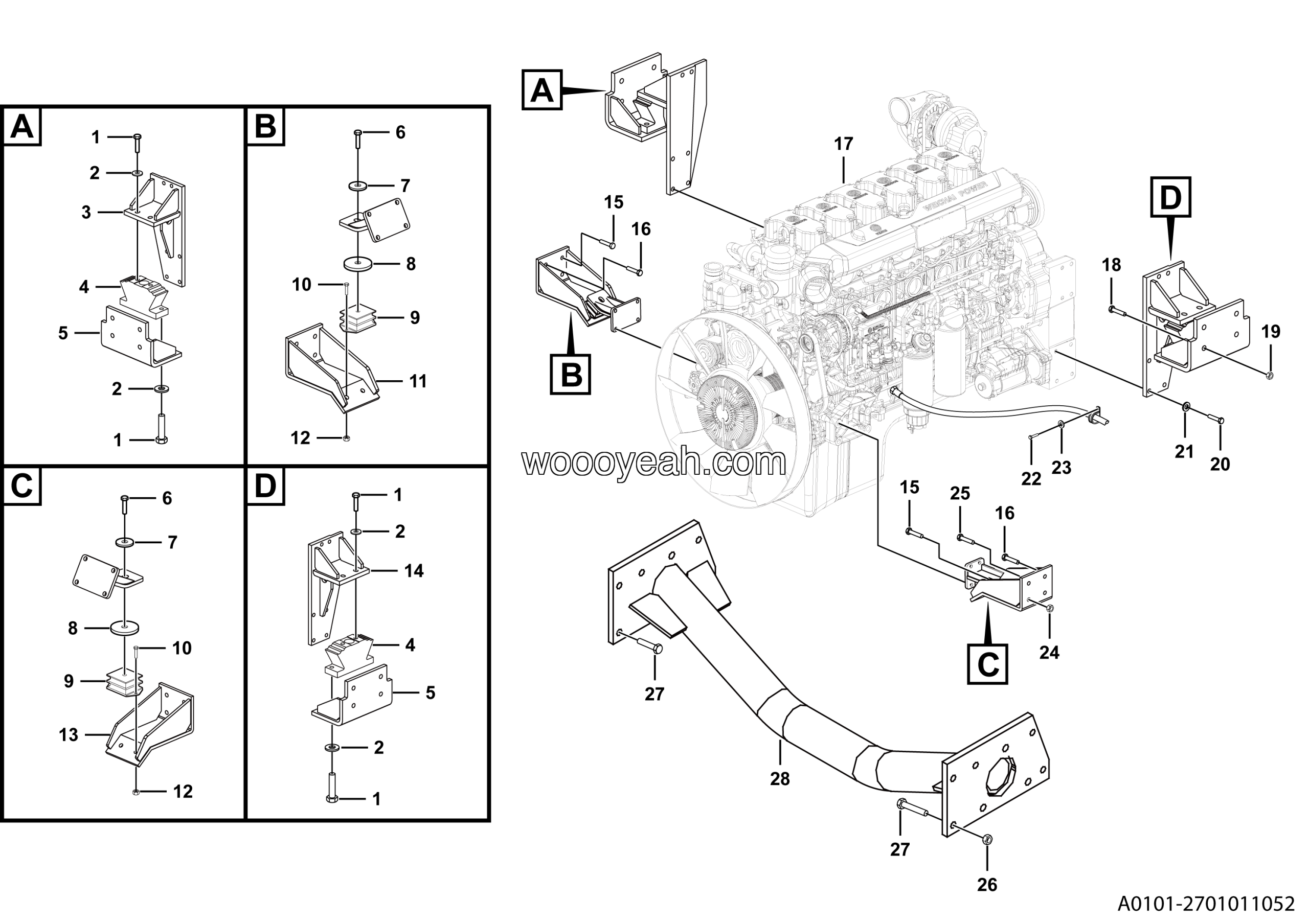 LGMG Mine Truck Mine Truck - Engine assembly - A0101-2701011052