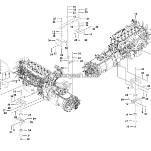 LGMG Off-Highway Dump Truck 2023 - Engine installation assy - A0101-2701013082