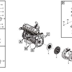 LGMG Off-Highway Dump Truck 2023 - Engine  and  generator  mounting  assembly - A0101-2701013484.S1A