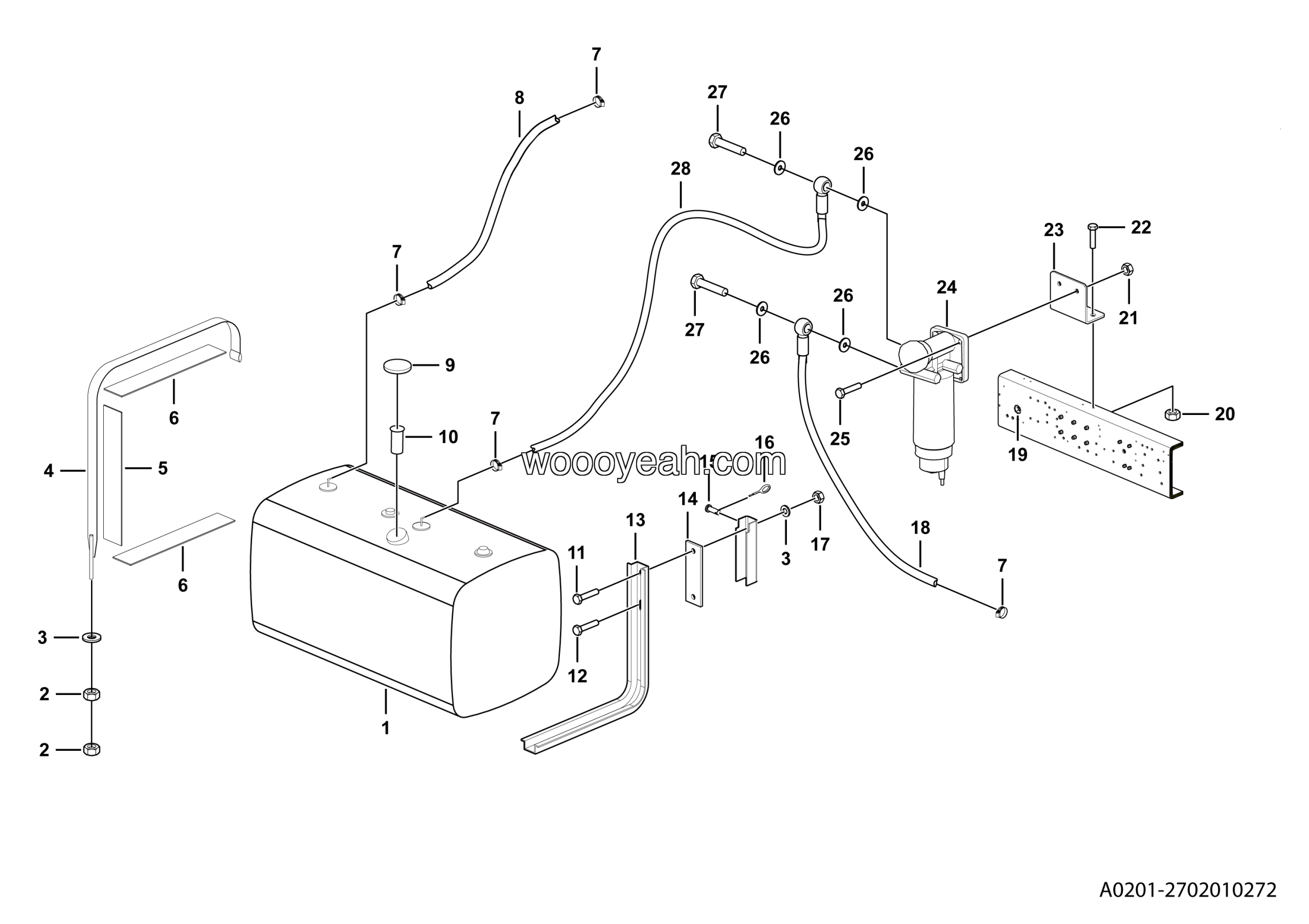 LGMG MT95 Mine Truck - Fuel - A0201-2702010272