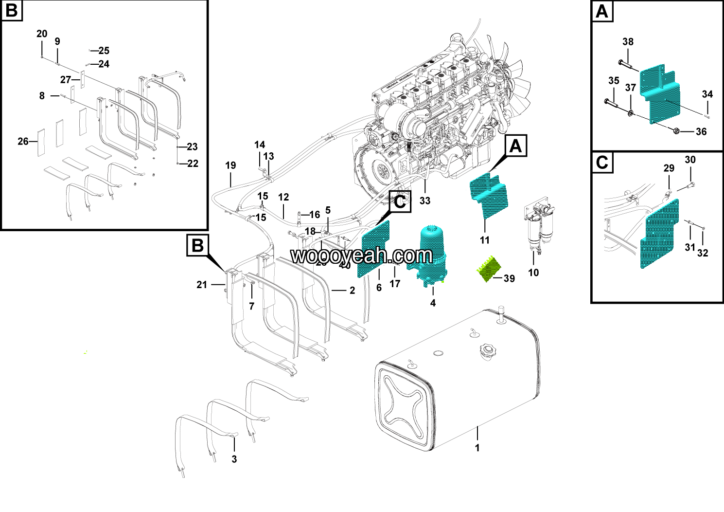 LGMG Off-Highway Dump Truck 2023 - Fuel tank assembly - A0201-2702011172