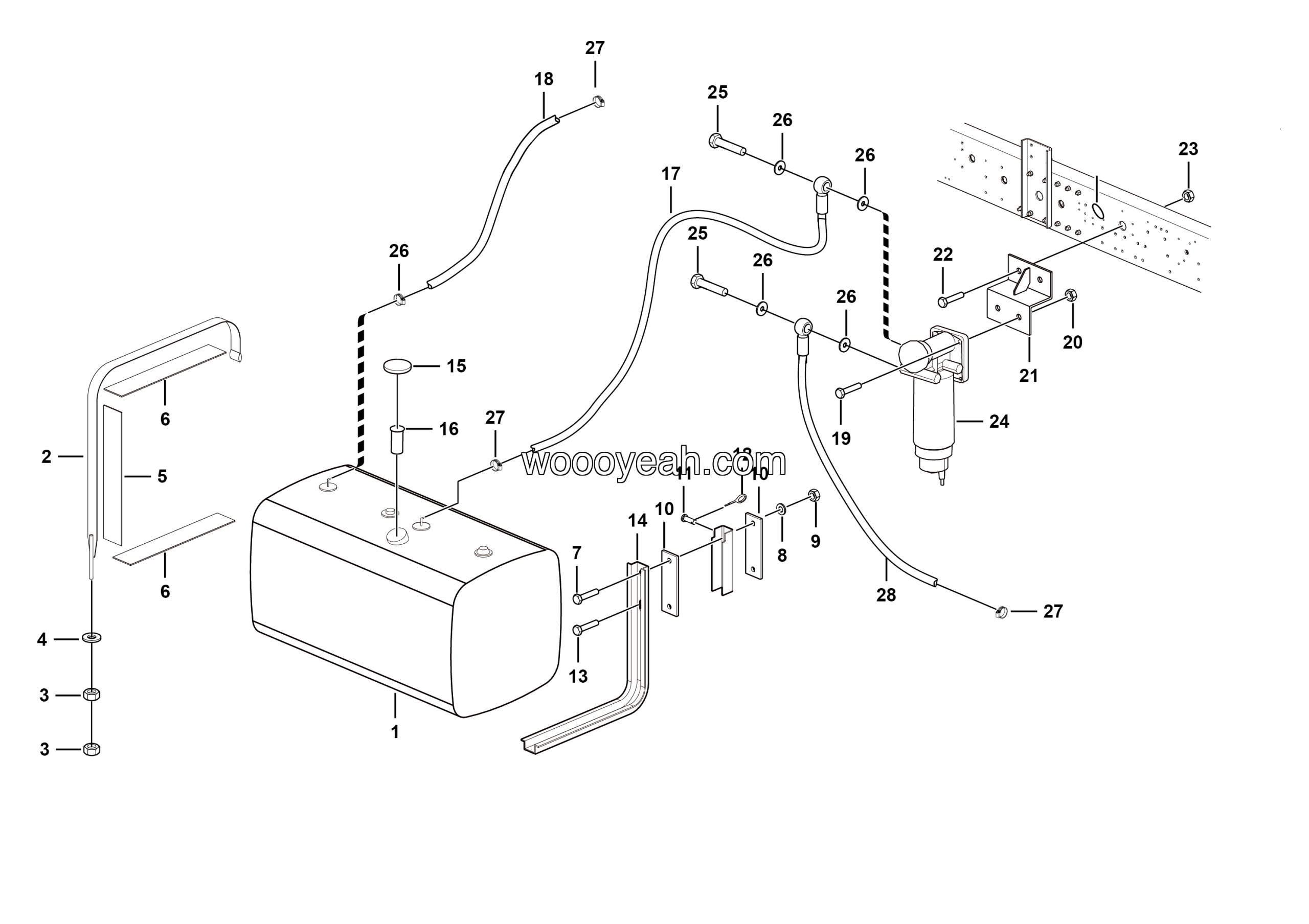 LGMG MT86H Mine Truck - Fuel tank assy - A0207-2702010221