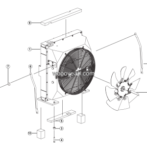 LGMG Hydraulic excavator 2025 - Hydraulic oil cooler assy - A0300-2603010359.S1A