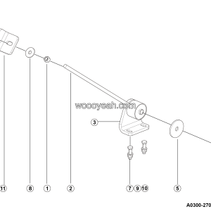 LGMG CMT106 2025 - Aux radiator slanting support assy - A0300-2703016489.S1A