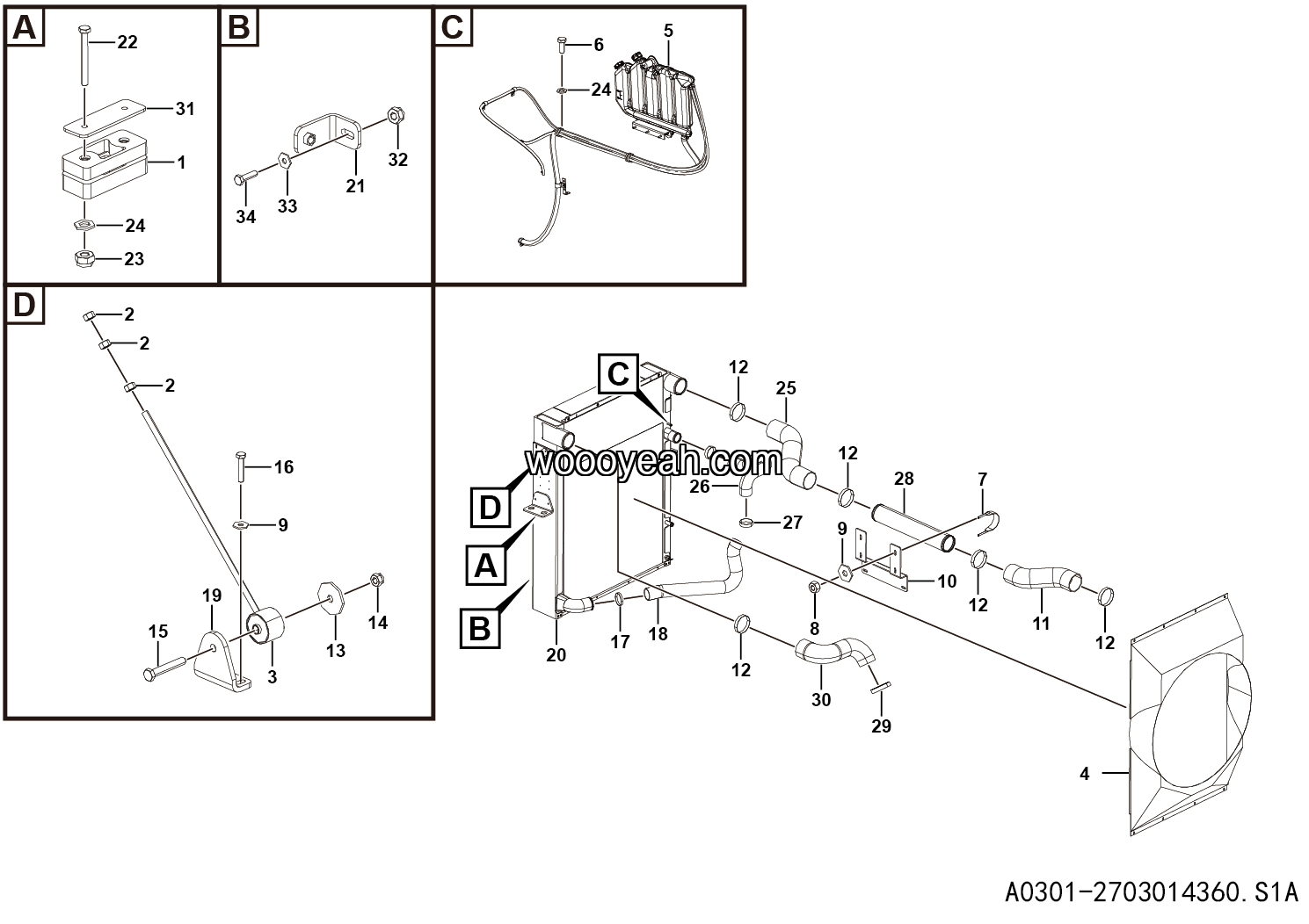 LGMG Off-Highway Dump Truck 2023 - Radiator assy - A0301-2703014360.S1A
