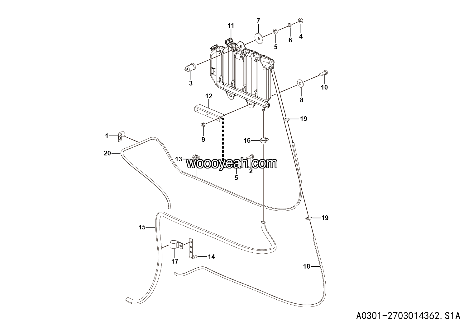 LGMG Off-Highway Dump Truck 2023 - Expansion water tank assy - A0301-2703014362.S1A