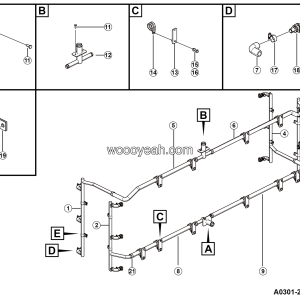 LGMG Off-Highway Dump Truck 2023 - Cooling lines assy (right battery) - A0301-2703015744.S1A