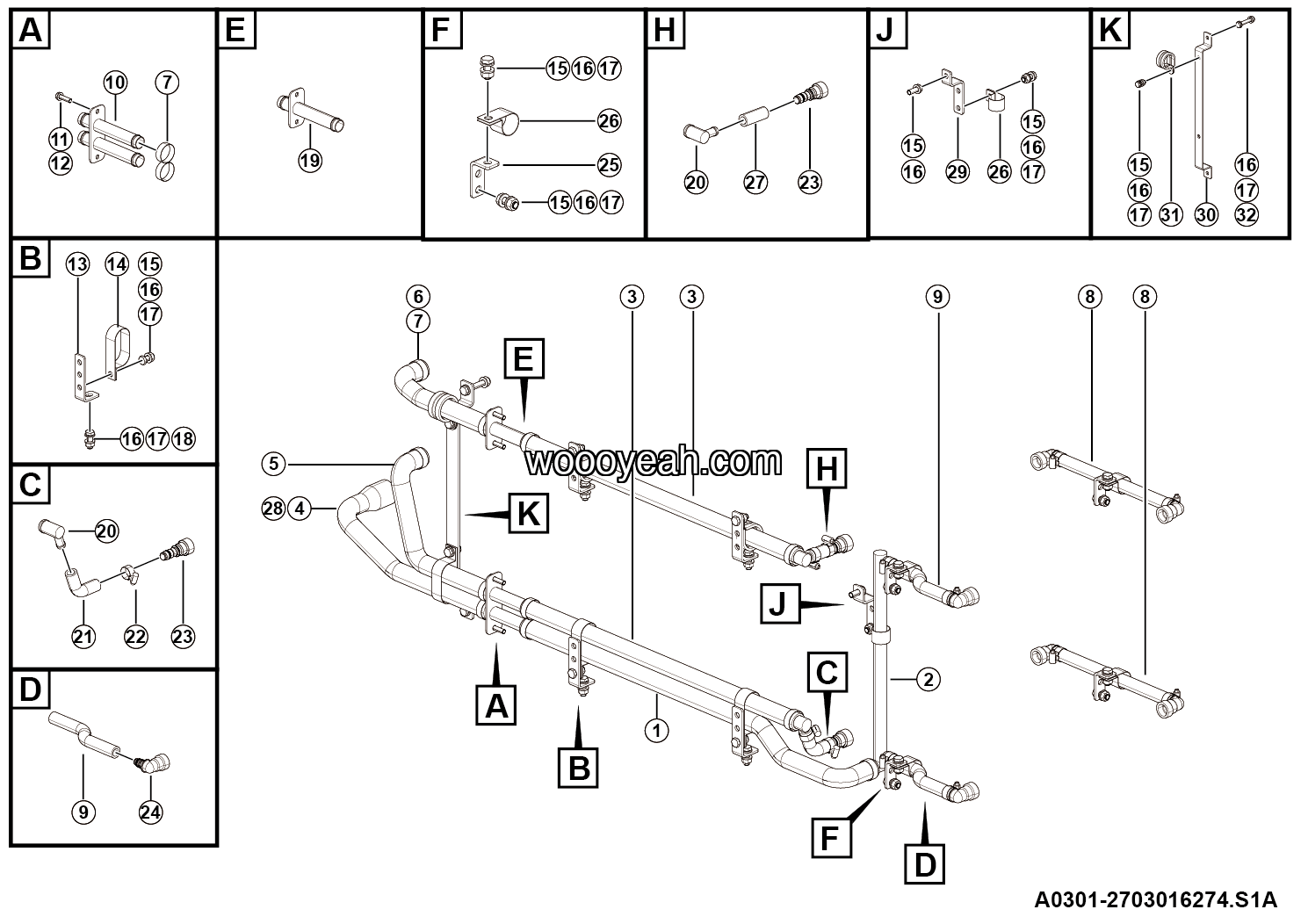 LGMG Off-Highway Dump Truck 2023 - Battery thermal mgnt lines assy - A0301-2703016274.S1A