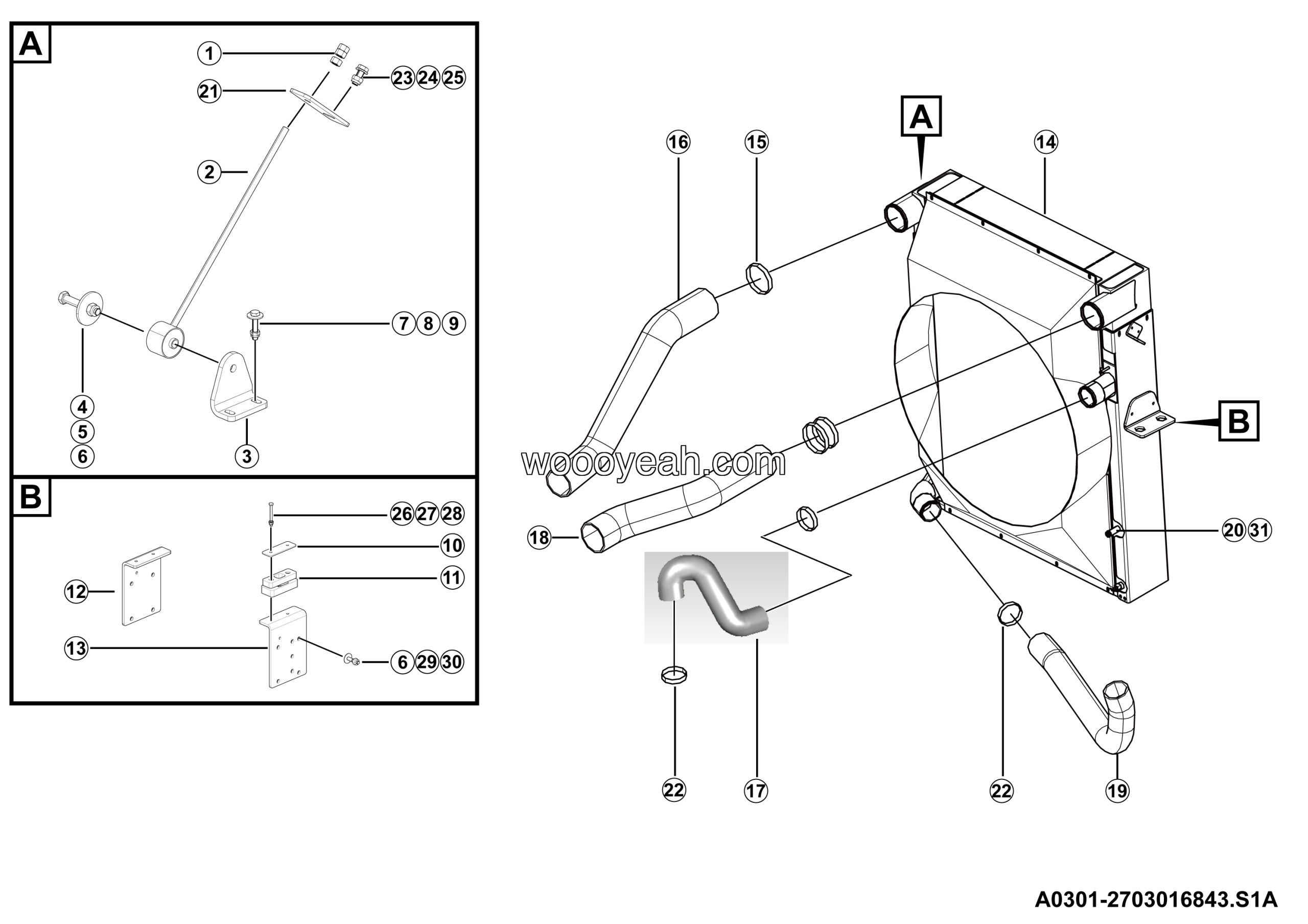 LGMG Off-Highway Dump Truck 2024 - Water radiator assy - A0301-2703016843.S1A