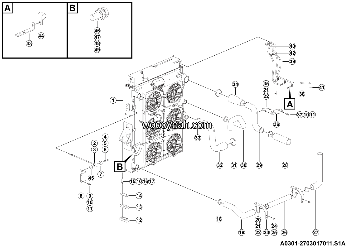 LGMG Off-Highway Dump Truck 2024 - Engine cooling assy - A0301-2703017011.S1A