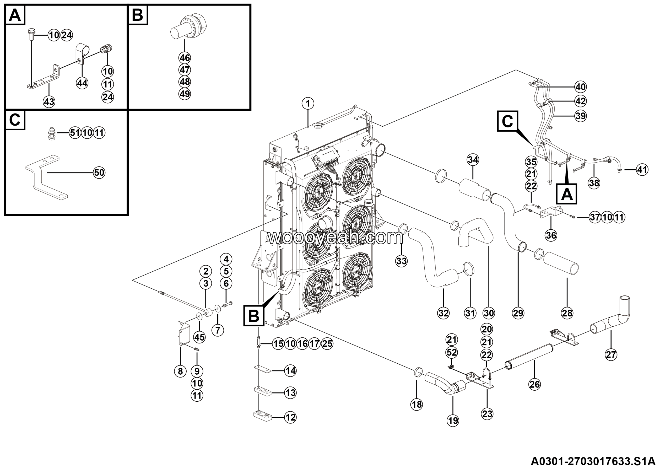 LGMG RTH136 2025 - Engine cooling assy - A0301-2703017633.S1A
