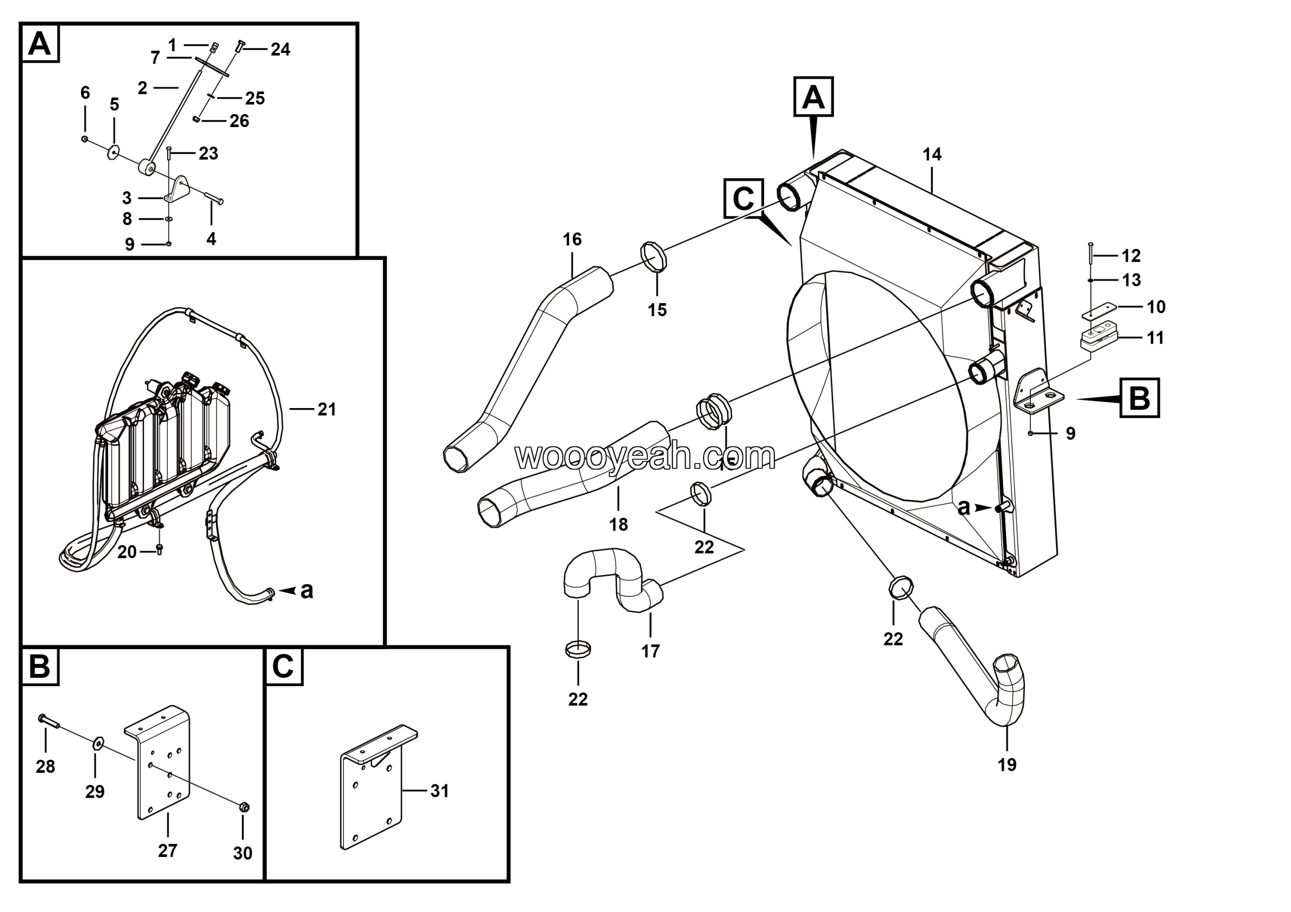 LGMG Off-Highway Dump Truck 2023 - Water radiator assembly - A0302-2703015450
