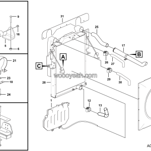 LGMG MT86D Mine Truck - Radiator assy - A0305-2703010958