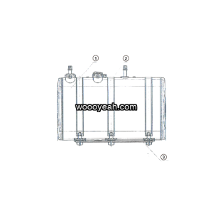 LGMG Off-Highway Dump Truck 2024 - Dual chamber aluminum alloy fuel tank assy 630L LG02-RYX-021 - A0700-4190708713