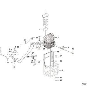 LGMG Off-Highway Dump Truck 2020 - Air filter assy - A1801-2718010502.S1a