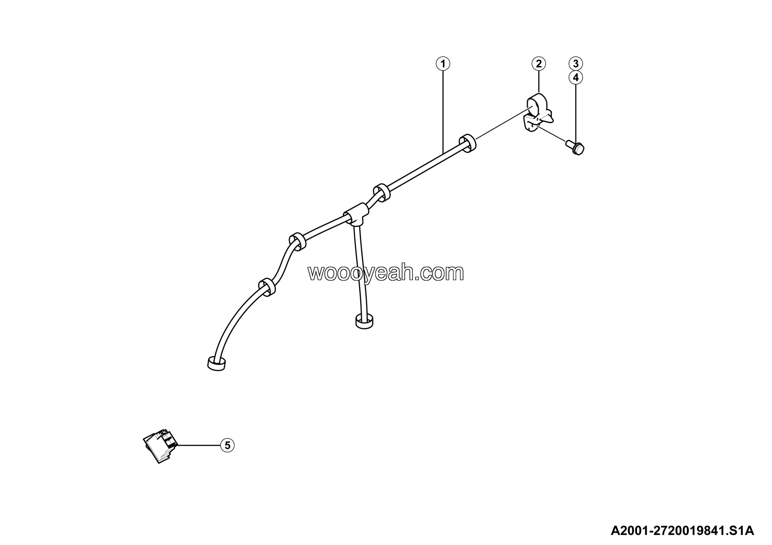 LGMG RTH136 2025 - Double-chamber fuel tank adapter harness assy - A2001-2720019841.S1A