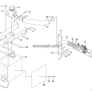LGMG MT95H Mine Truck - Exhaust and heating system assembly - A2400-2724010317