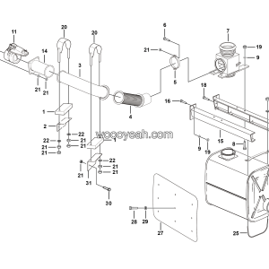 LGMG CMT96 Mine Truck - Exhaust and heating system - A2400-2724010408