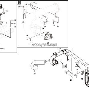 LGMG Off-Highway Dump Truck 2022 - Exhaust and heating system assy - A2401-2724010811.S1A
