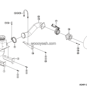 LGMG MT50 2025 - Exhaust & heating sys - A2401-2724011497.S1A