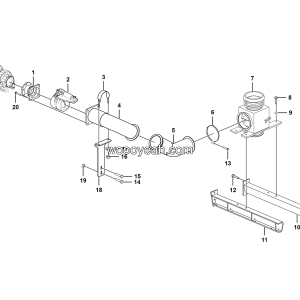 LGMG MT95 Mine Truck - Exhaust and heating system - A2402-2724010189