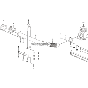 LGMG MT95G Mine Truck - Exhaust and heating system - A2404-2724010189
