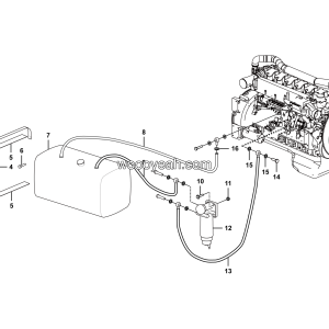 LGMG MT76 Mine Truck - Fuel tank assembly - A3-2702010252001