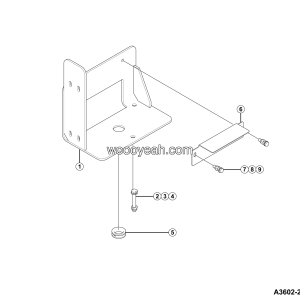 LGMG CMT96 2025 - Washer fluid reservoir & extinguisher bracket installation - A3602-2736021445.S1A