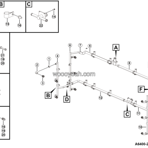 LGMG MTE86H 2025 - Lh batteries thermal management line assy - A6400-2764000845.S1A