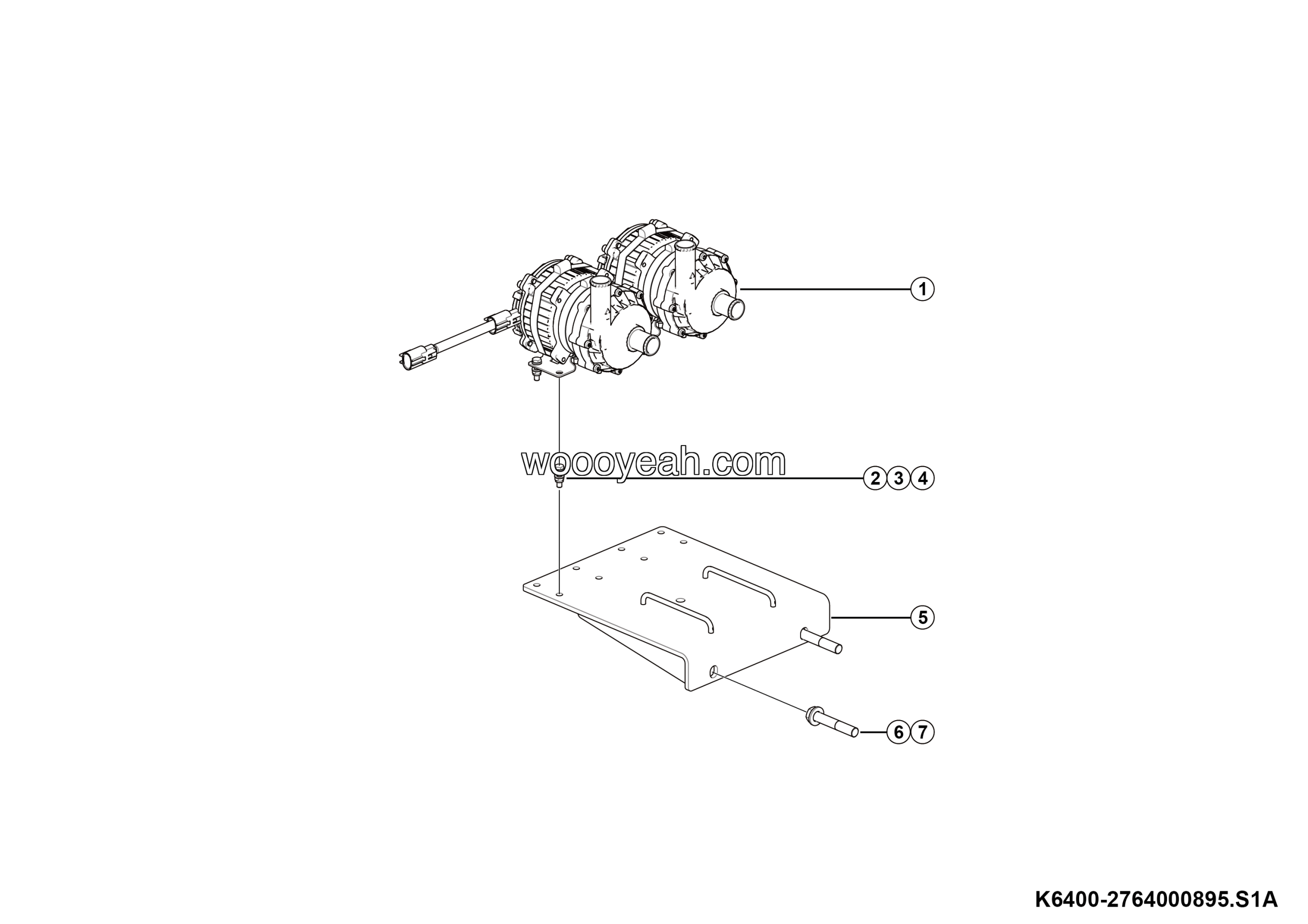 LGMG RTH136 2025 - Water pump assy - A6400-2764000895.S1A