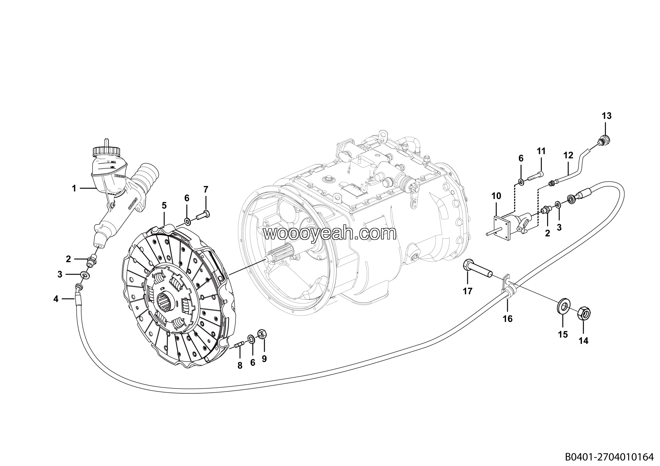 LGMG MT86H Mine Truck - Clutch assy - B0401-2704010164