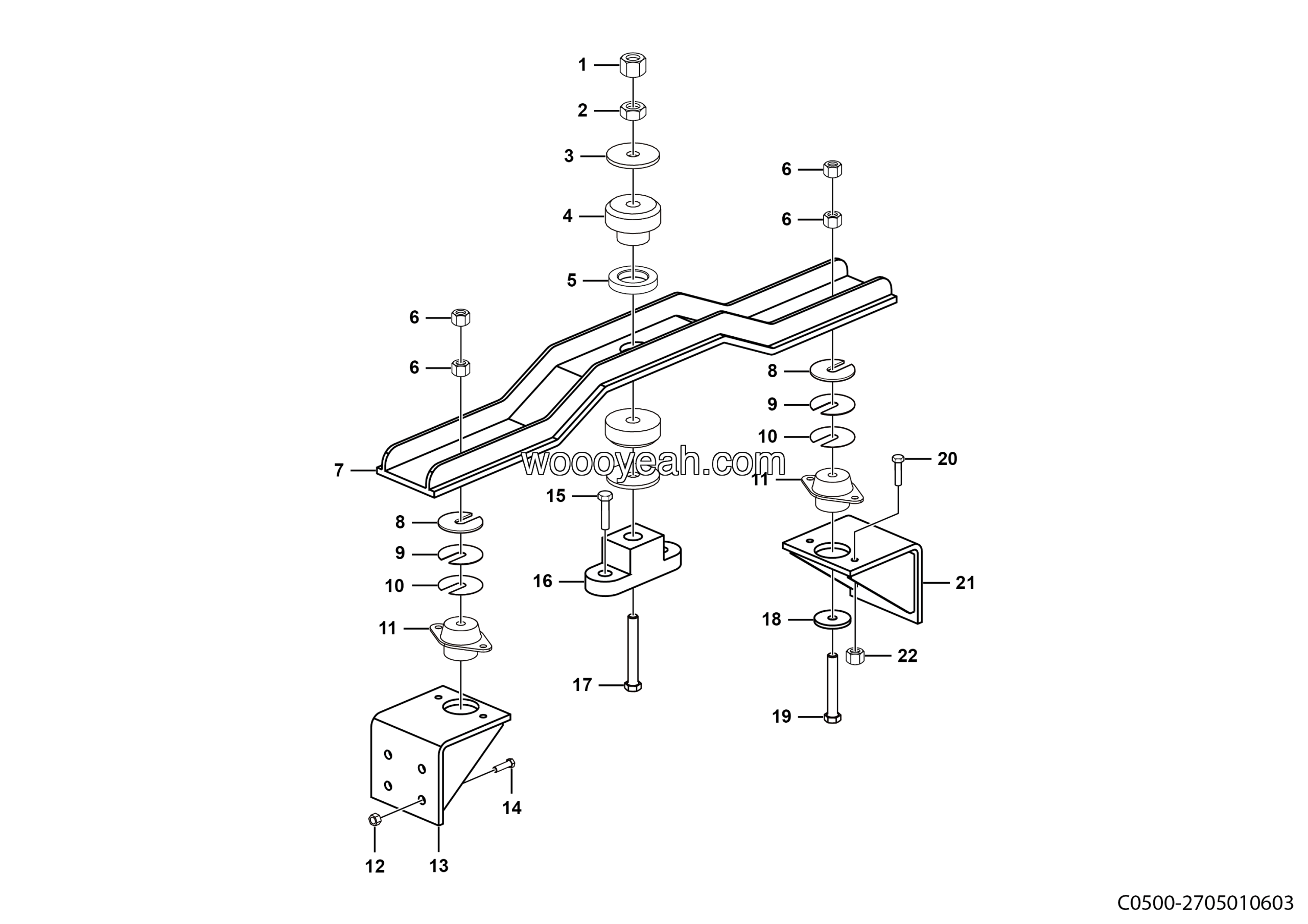 LGMG Off-Highway Dump Truck 2021 - Transmission anchorage assy - C0500-2705010603