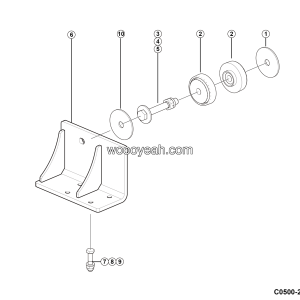 LGMG MTE106H 2025 - Motor RH mounting assy - C0500-2705011871.S1A