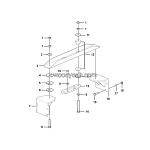 LGMG MT95H Mine Truck - Transmission anchorage assy - C0501-2705010521