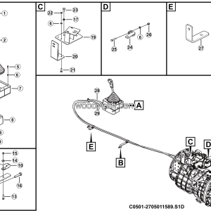 LGMG Off-Highway Dump Truck 2024 - Shift-control assembly - C0501-2705011589.S1D