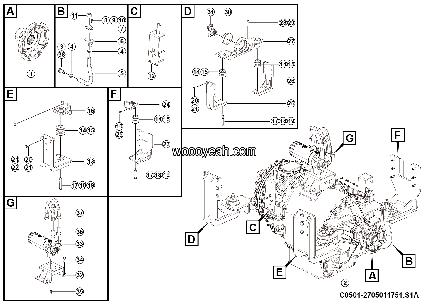 LGMG Off-Highway Dump Truck 2023 - Transmission installation - C0501-2705011751.S1A