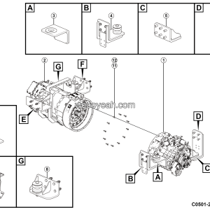 LGMG MTE106H 2025 - Motor and transmission installation - C0501-2705011865.S1B