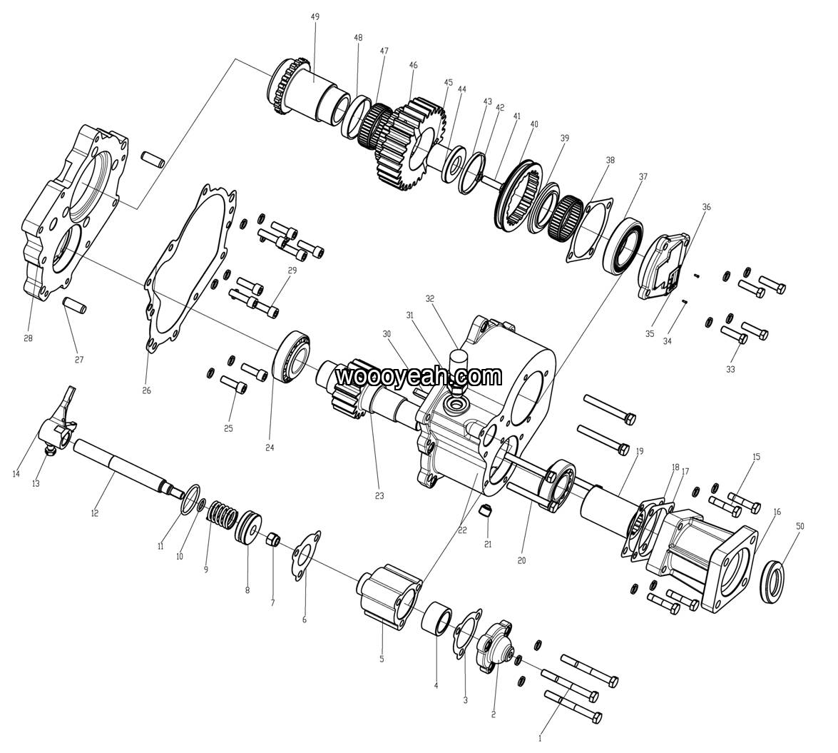 LGMG MT95 Mine Truck - Take power device - C9-4110001002012