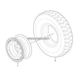 LGMG MT95D Mine Truck - Wheel assy - D0600-2706010288