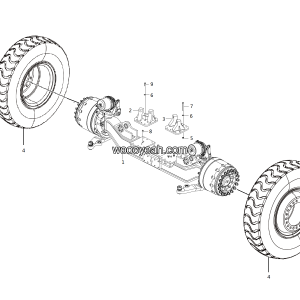 LGMG Off-Highway Dump Truck 2021 - Front axle installation assy HD25T - D0600-2706010599.S