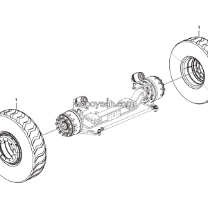 LGMG MT86D Mine Truck - Front axle assy - D0605-2706010389