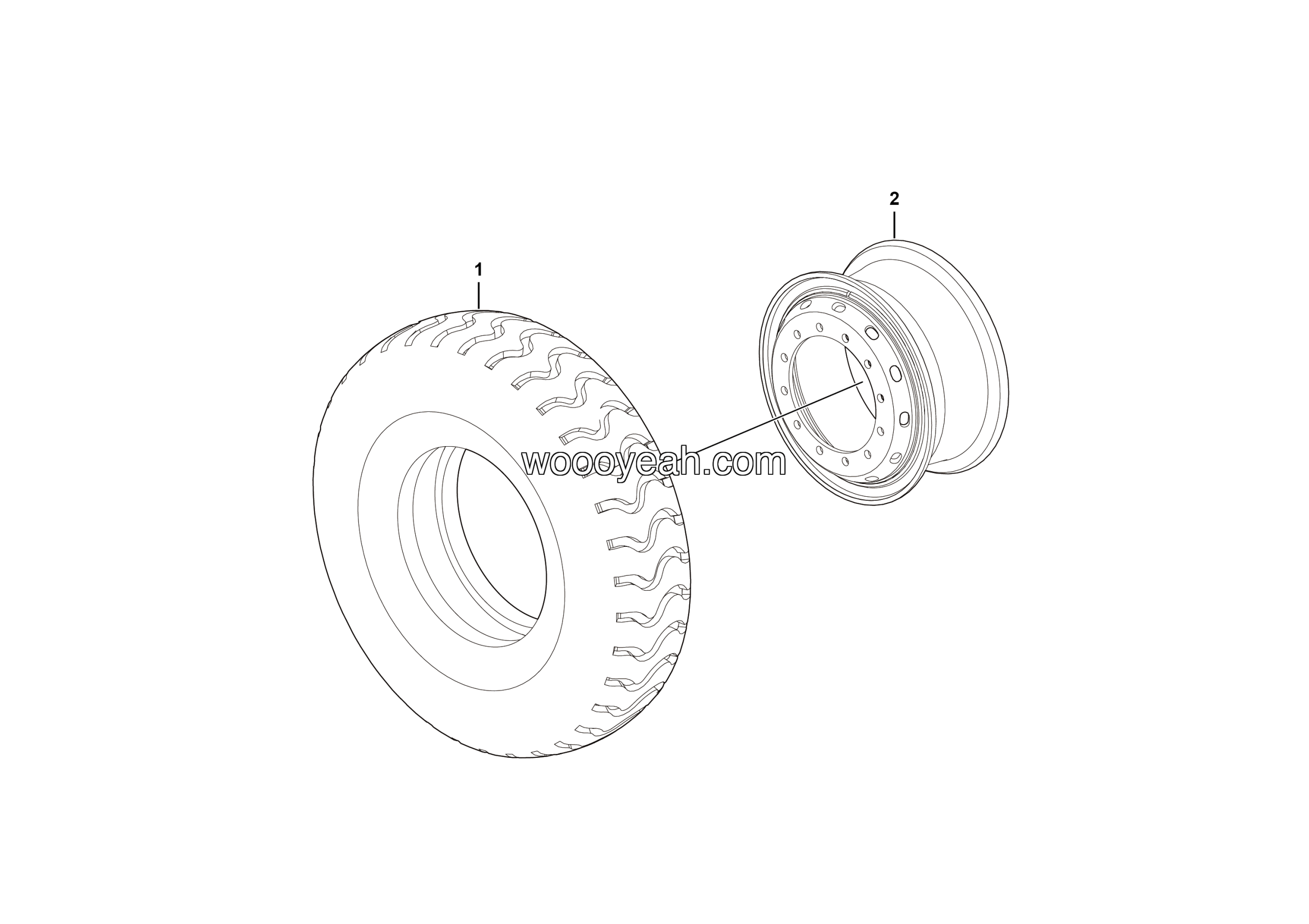 LGMG Off-Highway Dump Truck 2022 - Wheel assy(T=20) - D5200-2752000073.S1A