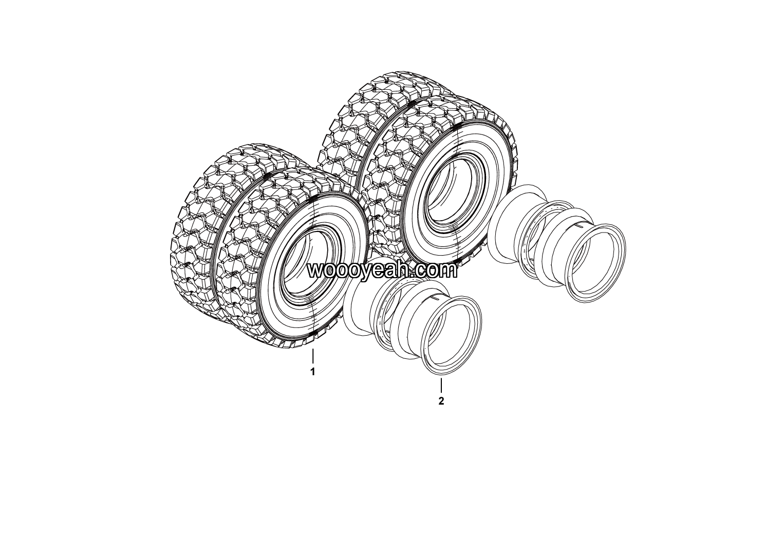 LGMG Off-Highway Dump Truck 2023 - Wheel assembly18.00R25 E3 3S - D5200-2752000146