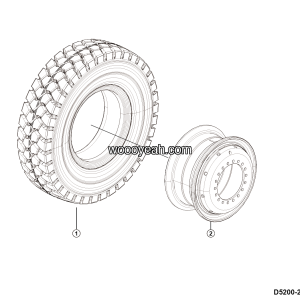 LGMG Off-Highway Dump Truck 2023 - Wheel assy - D5200-2752000161.S1A