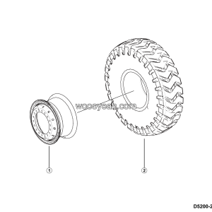 LGMG Off-Highway Dump Truck 2024 - Wheel assy illustration - D5200-2752000234.S1A