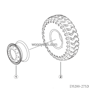 LGMG Off-Highway Dump Truck 2024 - Wheel assy - D5200-2752000253.S1A
