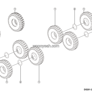 LGMG CMT96 2025 - Wheel assy - D5201-2752000075.S1A