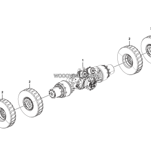 LGMG MT50 Mine Truck - Mid axle assy - E0700-2707010303