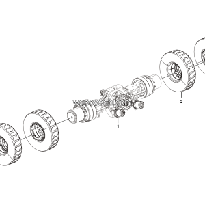 LGMG Mine Truck Mine Truck - Middle axle assembly - E0700-2707010396